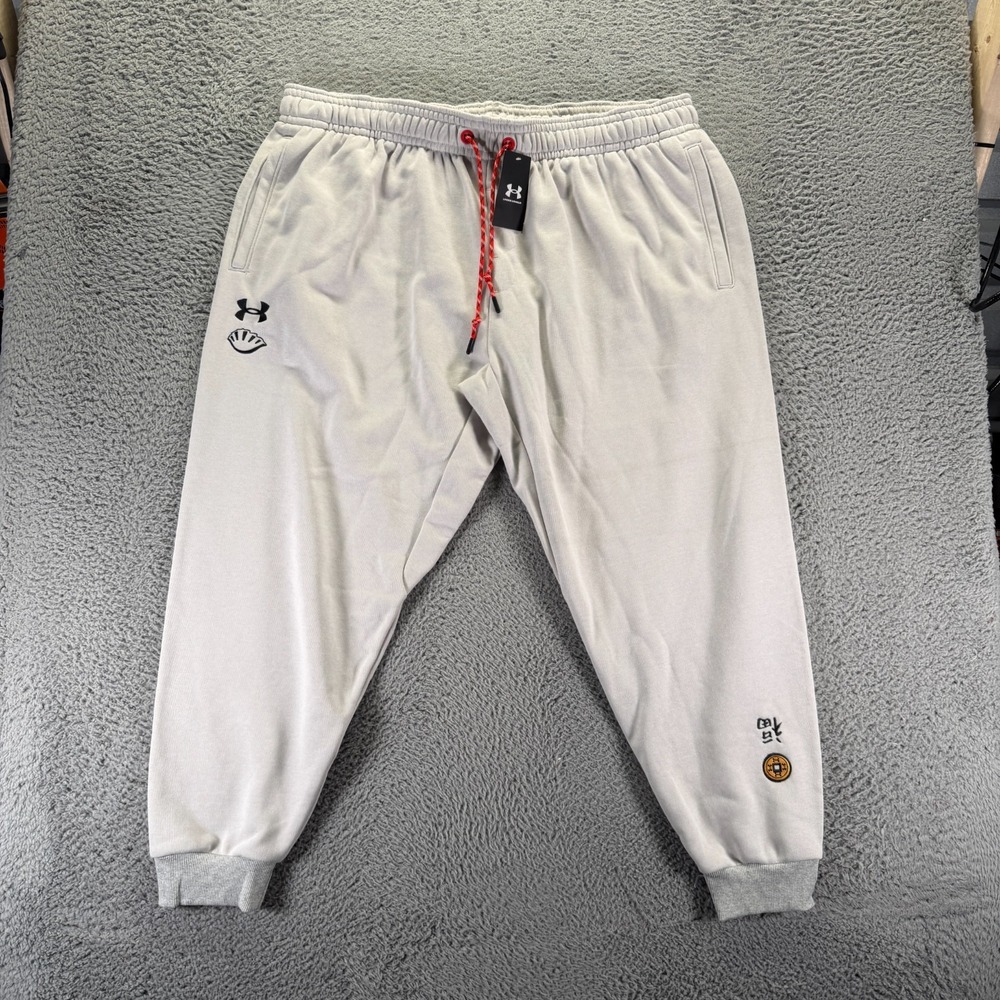 Under Armour Terry Lunar New Year Sweatpants Mens 3XL Gray Cotton Tapered Jogger